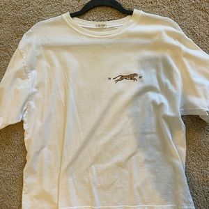 White brandy top with graphic worn a few times